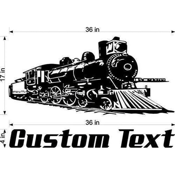StickerChef Steam Engine Train Wall Decals Stickers Man Cave Boys Room Dcor