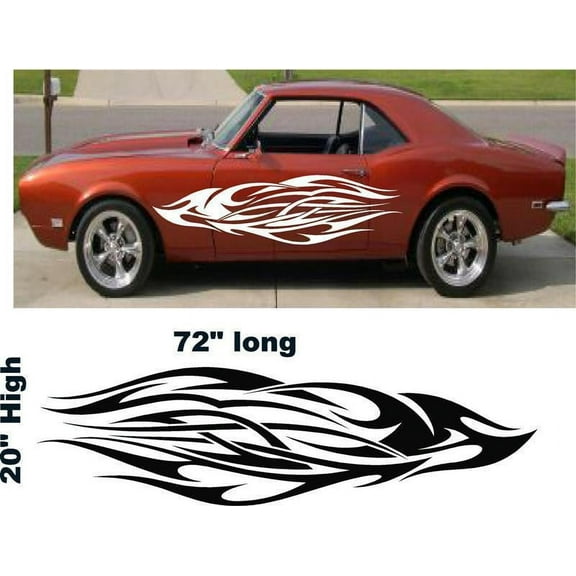 StickerChef Tribal Flame Auto Truck Boat Car Stickers Decals Side Sets PF02