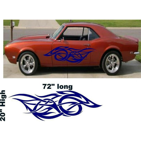 StickerChef Tribal Flame Auto Truck Boat Car Stickers Decals Side Sets PF05