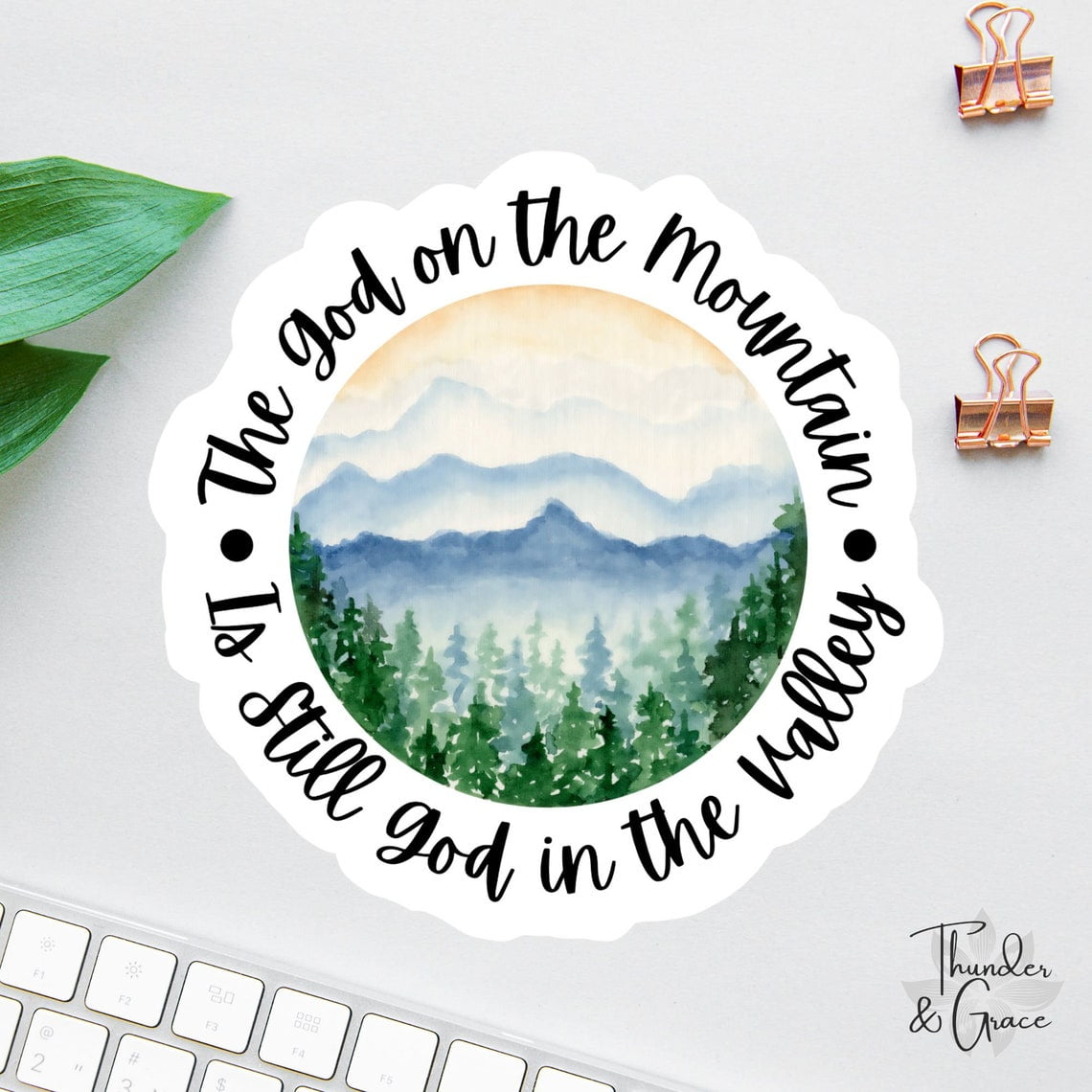 StickerCraft The God On The Mountain, God In The Valley ers, Faith er ...