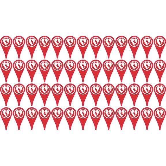 StickerTalk AED Location Map Pointer Vinyl Stickers, 0.25 inches x 0.5 inches