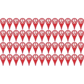 StickerTalk AED Location Map Pointer Vinyl Stickers, 0.25 inches x 0.5 inches