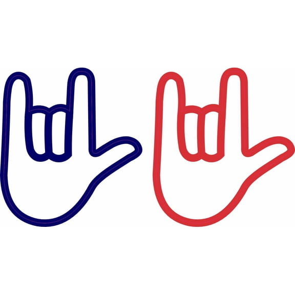 StickerTalk ASL ILY I Love You Hand Stickers, 2 inches x 2.25 inches