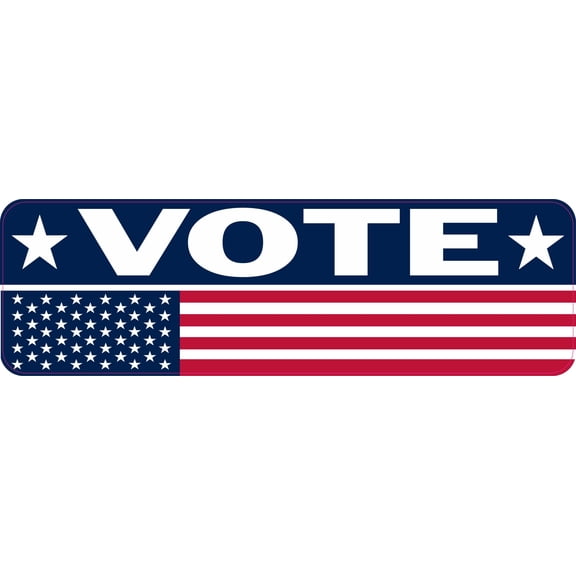 StickerTalk American Flag Vote Magnet, 10 inches x 3 inches