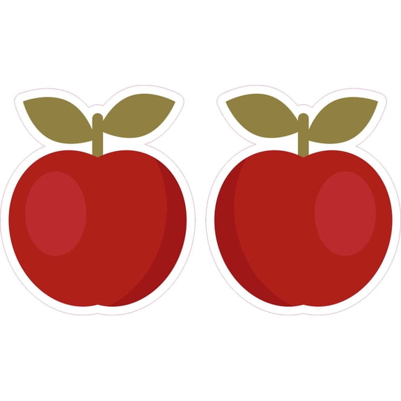 StickerTalk Apple Vinyl Stickers, 1 sheet of 2 stickers, 1 sheet