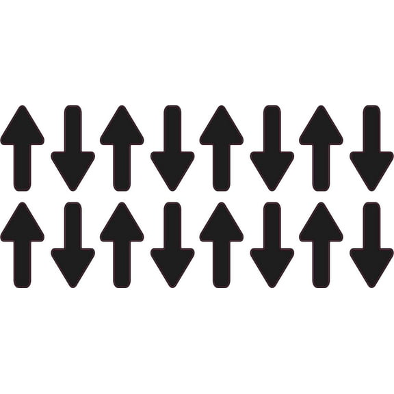 StickerTalk Arrow Vinyl Stickers, 1 sheet of 16 stickers, 0.5 inches x 1 inches each