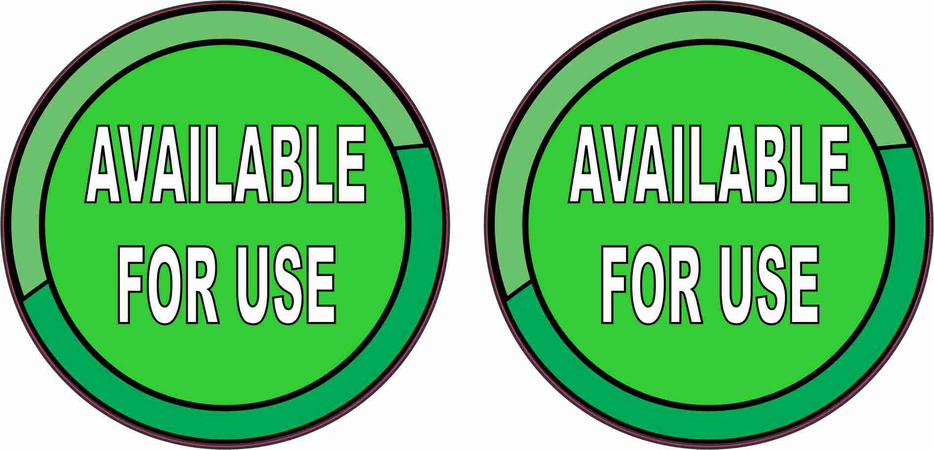 StickerTalk Available for Use Vinyl Stickers, 1 sheet of 2 stick ...