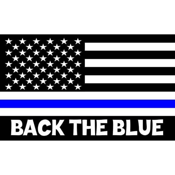 StickerTalk Back the Blue Police Support Magnet, 5 inches by 3 inches