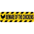 thumbnail image 1 of StickerTalk Beware of the Chickens Magnet, 10 inches x 3 inches, 1 of 2