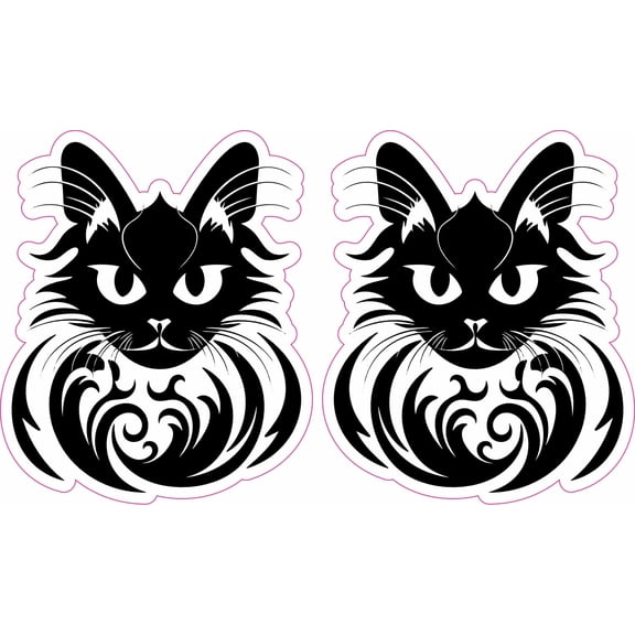 StickerTalk Black Cat Vinyl Stickers, 2.5 inches by 3 inches