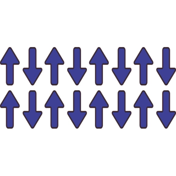 StickerTalk Blue Arrow Stickers, 0.5 inches x 1 inches