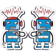 StickerTalk Blue Robot Vinyl Stickers, 2.5 inches x 4 inches