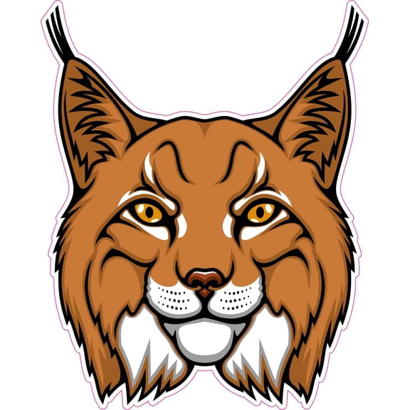 StickerTalk Bobcat Vinyl Sticker, 4 inches x 5 inches