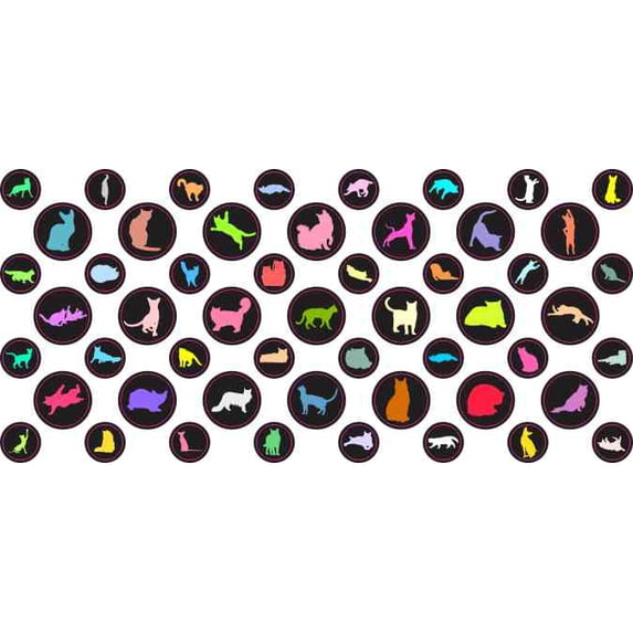 StickerTalk, Cat Camera Dots Webcam Covers, 1 sheet of 53 stickers, 32 0.25 in. dia., 21 0.375 in. dia.