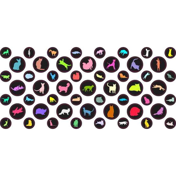 StickerTalk, Cat Camera Dots Webcam Covers, 1 sheet of 53 stickers, 32 0.25 in. dia., 21 0.375 in. dia.