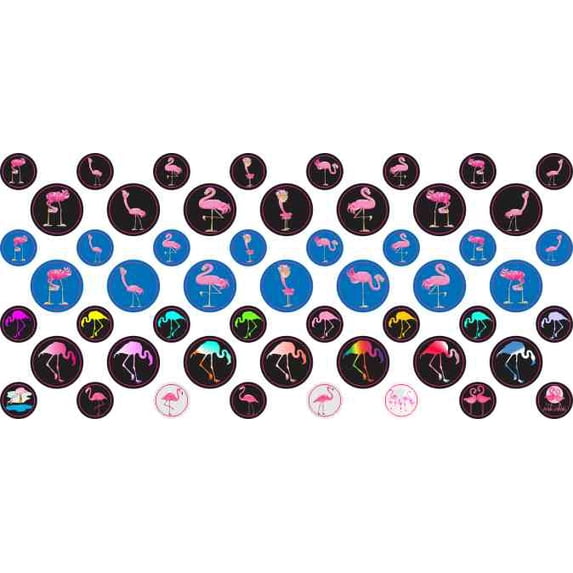 StickerTalk, Flamingo Camera Dots Webcam Covers, 1 sheet of 53 stickers, 32 0.25 in. dia., 21 0.375 in. dia.