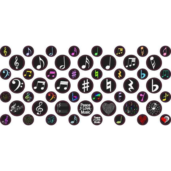 StickerTalk, Musical Camera Dots Webcam Cover, 1 sheet of 53 stickers, 32 0.25 in. dia., 21 0.375 in. dia.