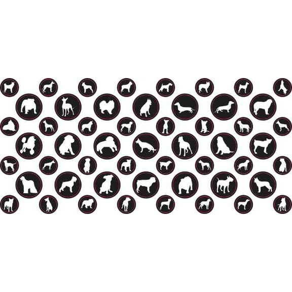 StickerTalk Brand White Silhouette Dog Camera Dots(R)