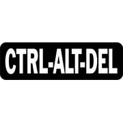 StickerTalk CTRL ALT DEL Vinyl Sticker, 10 inches x 3 inches
