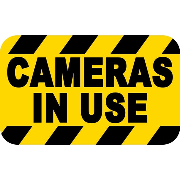 StickerTalk Cameras in Use Vinyl Sticker, 5 inches x 3 inches