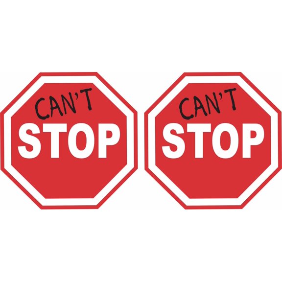 StickerTalk Can't Stop Sticker, 3 inches by 3 inches