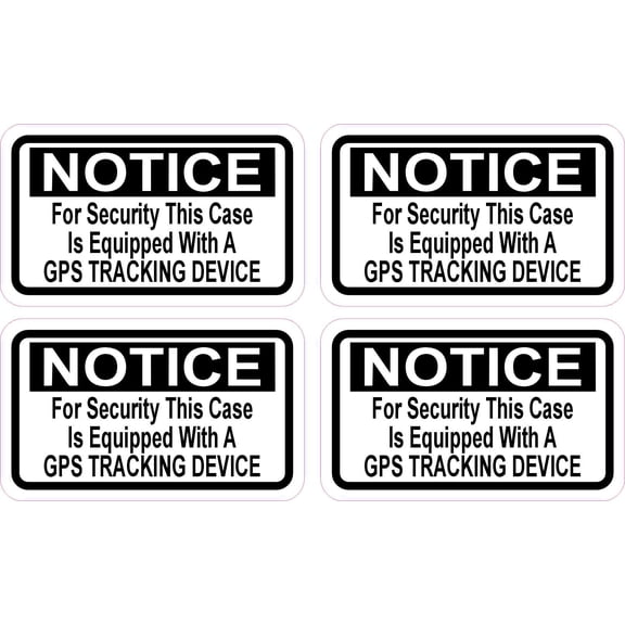 StickerTalk Case With GPS Tracking Device Vinyl Sticker Sheet, 2.5 inches x 1.5 inches
