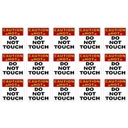StickerTalk Caution Hot Do Not Touch Vinyl Stickers, 1 sheet of 15 stickers, 1 inch x 1 inch each