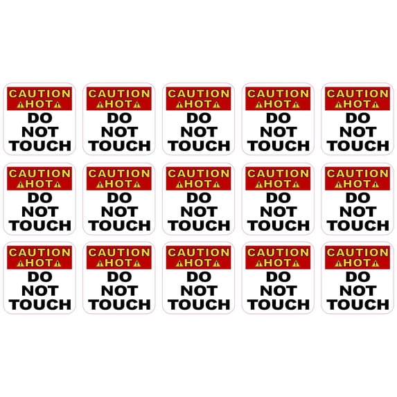 Hot R Not Sticker StickerTalk Caution Hot Do Not Touch Vinyl Stickers, 1 sheet of 15 ...