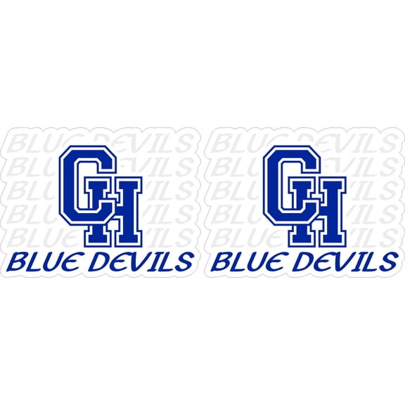 StickerTalk Central Heights Blue Devils Vinyl Sticker Sheet, 3 inches by 2.25 inches