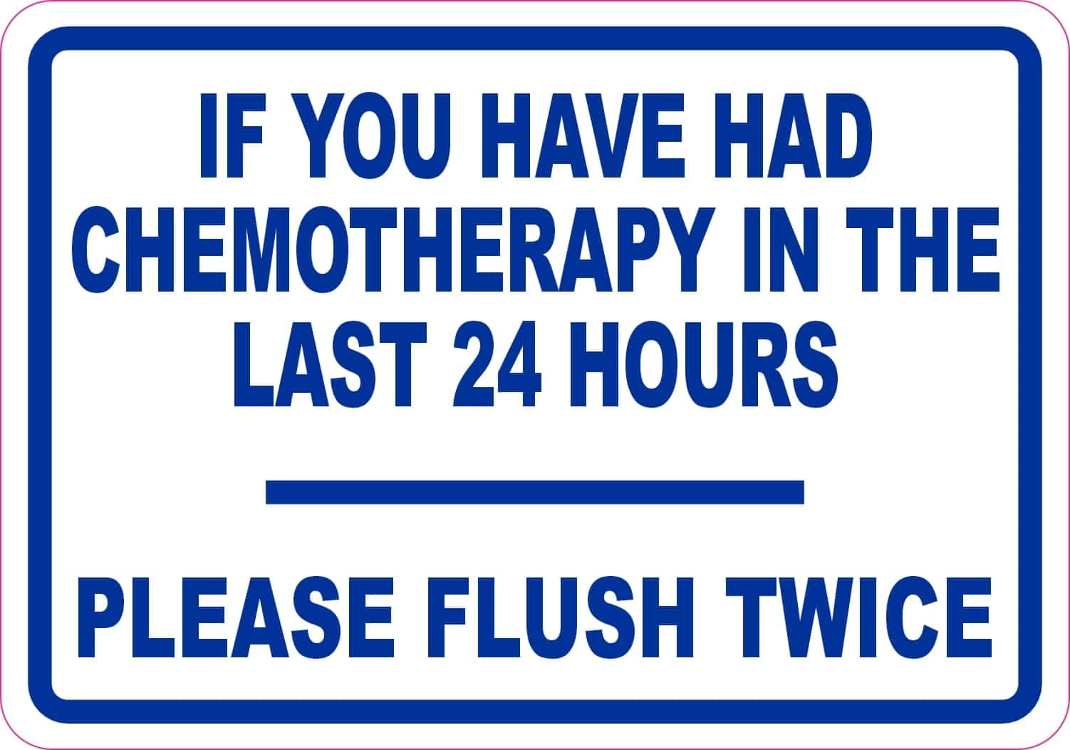StickerTalk Chemotherapy Flush Twice Medical Vinyl Sticker, 5 inches by ...