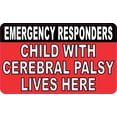 thumbnail image 1 of StickerTalk Child With Cerebral Palsy Lives Here Sticker, 5 inch, 1 of 1