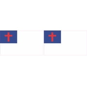 StickerTalk Christian Flag Vinyl Stickers, 3 inches by 2 inches