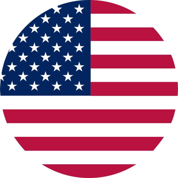 Key Points Sticker StickerTalk Circular American Flag Vinyl Sticker, 4 inches x 4 i ...