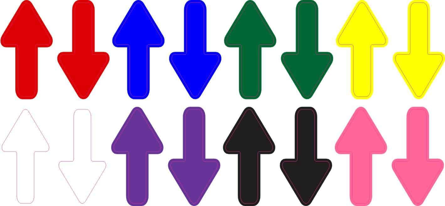StickerTalk Colorful Arrow Stickers, 0.5 inches x 1 inches - Walmart.com