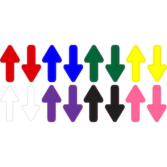 StickerTalk Colorful Arrow Stickers, 0.5 inches x 1 inches
