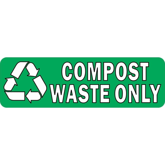 StickerTalk Compost Waste Only Magnet, 10 inches x 3 inches