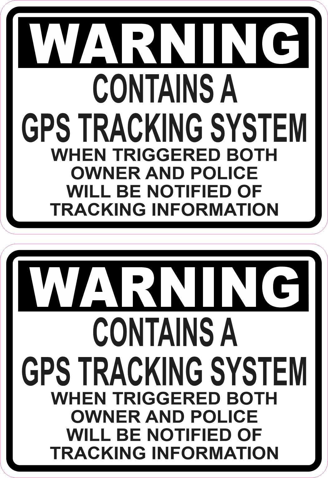 StickerTalk Contains GPS Tracking System Vinyl Stickers, 3.5 inc ...