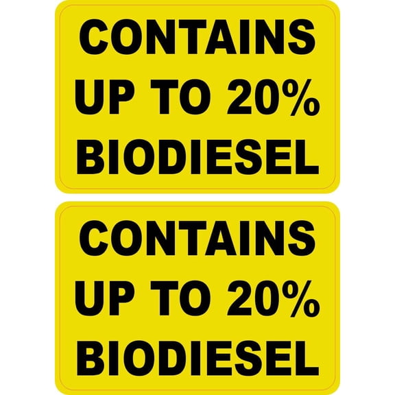 StickerTalk Contains Up To 20% Biodiesel Vinyl Sticker Sheet, 3 inches x 2 inches
