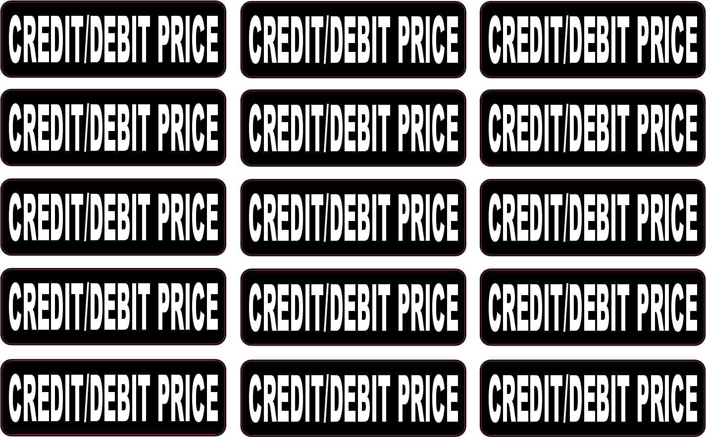 StickerTalk Credit/Debit Price Vinyl Stickers, 1 sheet of 15 stickers ...