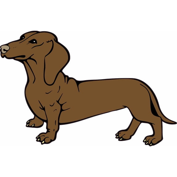 StickerTalk Dachshund Doxie Weiner Sausage Badger Dog Sticker, 5 inches x 3.25 inches