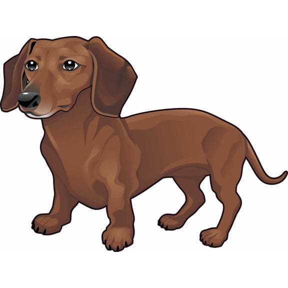 StickerTalk Dachshund Doxie Weiner Sausage Badger Dog Sticker, 5