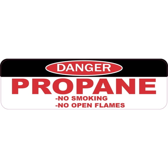 StickerTalk Danger Propane Magnet, 10 inches x 3 inches