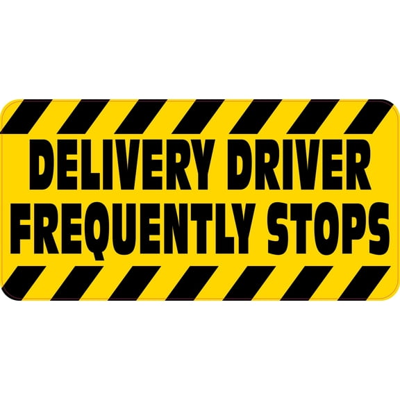 StickerTalk Delivery Driver Frequently Stops Vinyl Sticker, 10 inches x 5 inches