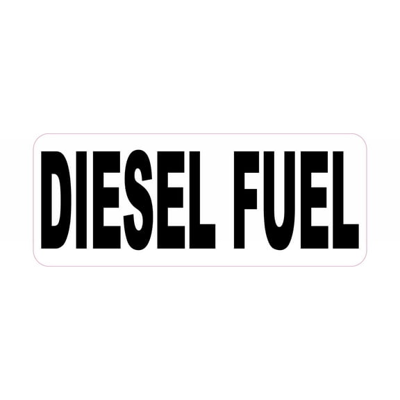 StickerTalk Diesel Fuel Vinyl Sticker, 10 inches x 4 inches