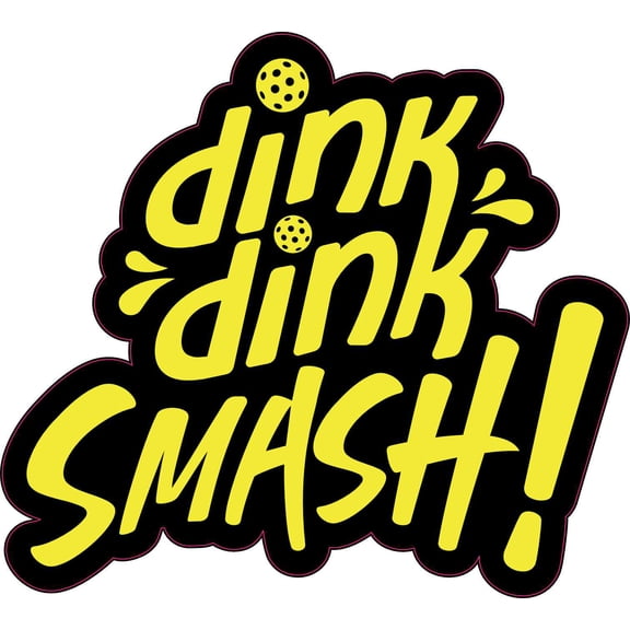 StickerTalk Dink Dink Smash Pickleball Sticker, 5 inches x 4.5 inches