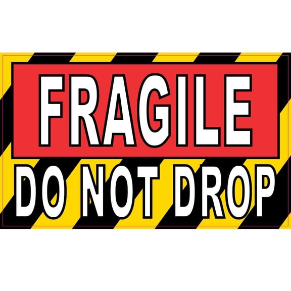 StickerTalk Do Not Drop Fragile Magnet, 5 inches x 3 inches