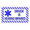thumbnail image 1 of StickerTalk Driver Is Hearing Impaired Vinyl Sticker, 5 inches x 3 inches, 1 of 3