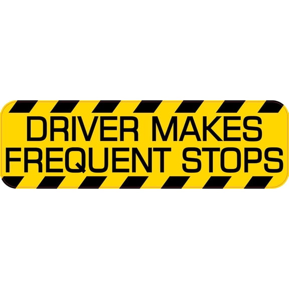 StickerTalk Driver Makes Frequent Stops Magnet, 10 inches x 3 inches