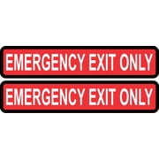 StickerTalk Emergency Exit Only Vinyl Stickers, 1 sheet of 2 sti