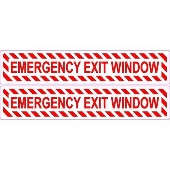 StickerTalk Emergency Exit Window Stickers, 5 inches x 1 inches